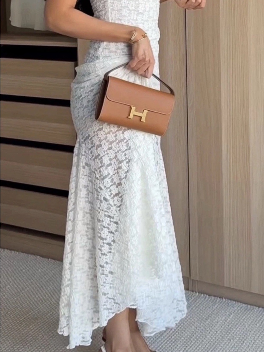 Zara White Lace Maxi Dress - Picture 5 of 7